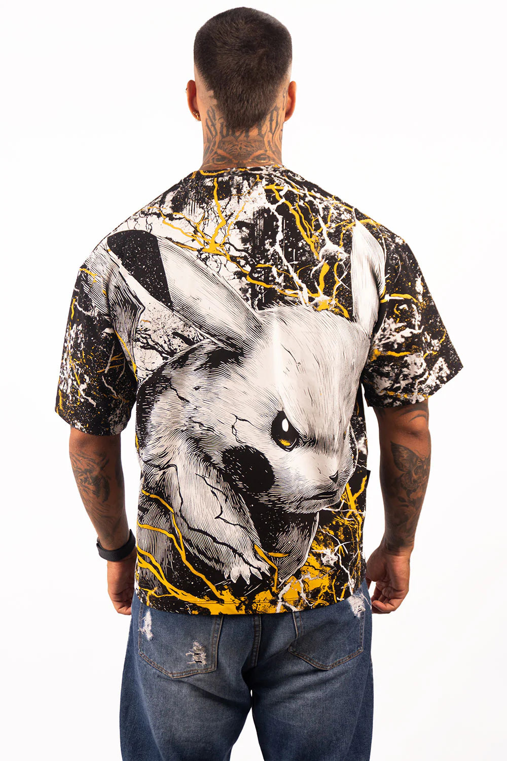 Playera Oversize Boxy Fit Thunder Pikachu