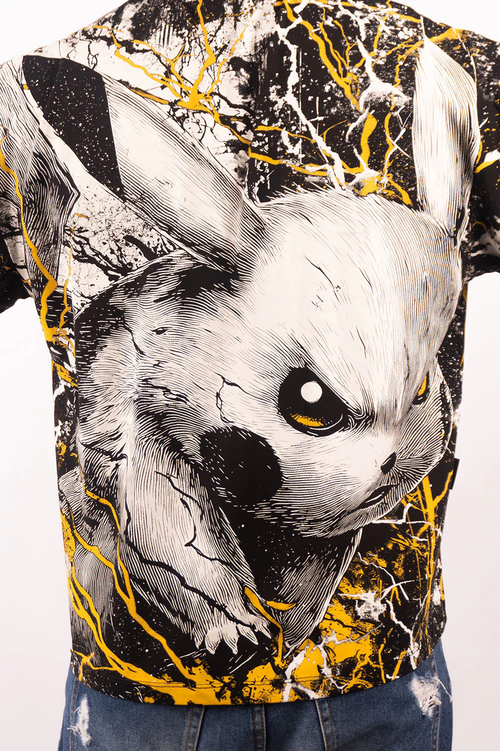 Playera Oversize Boxy Fit Thunder Pikachu